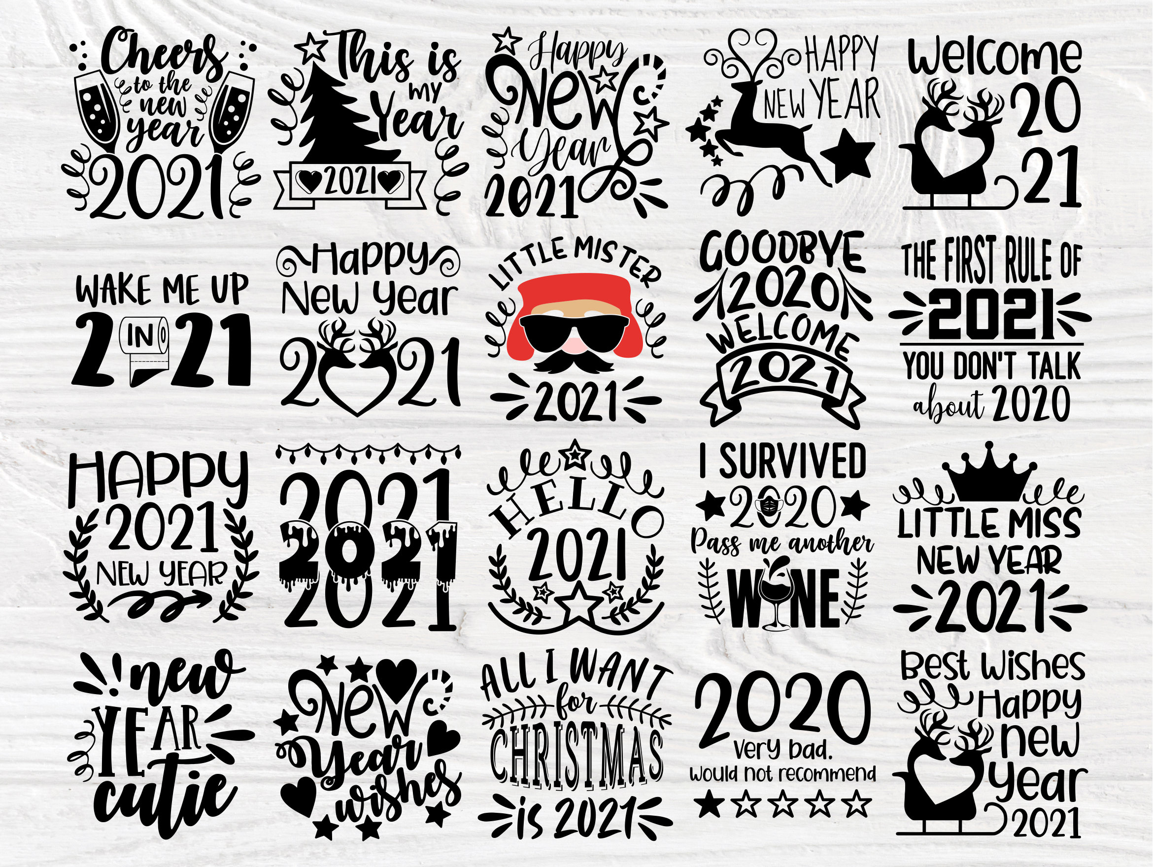 Download Happy New Years SVG Bundle, Hello 2021 Svg, 2020