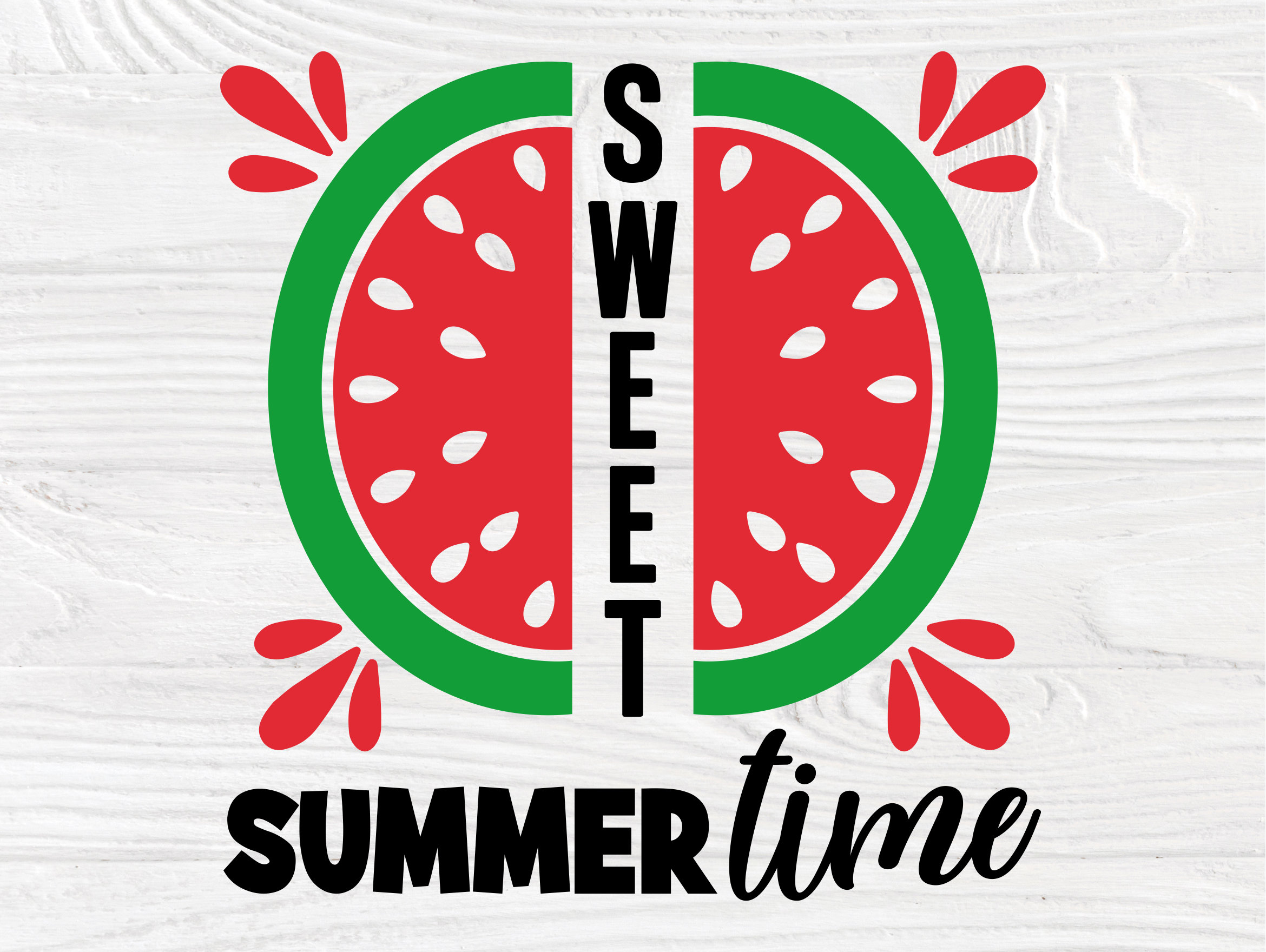 Download Sweet Summertime SVG, Watermelon Svg, Summer Svg