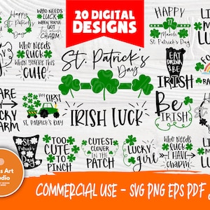 St Patrick's Day SVG Bundle | Funny St Patrick's Signs | Irish Svg | Lucky Svg | St Patricks  Designs | Cricut and Silhouette Files