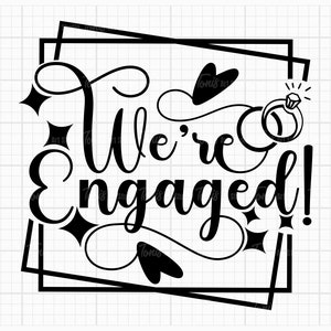 Wir sind verlobt SVG PNG DXF, Trauringe SVG, Verlobungssvg, Bride To Be SVG