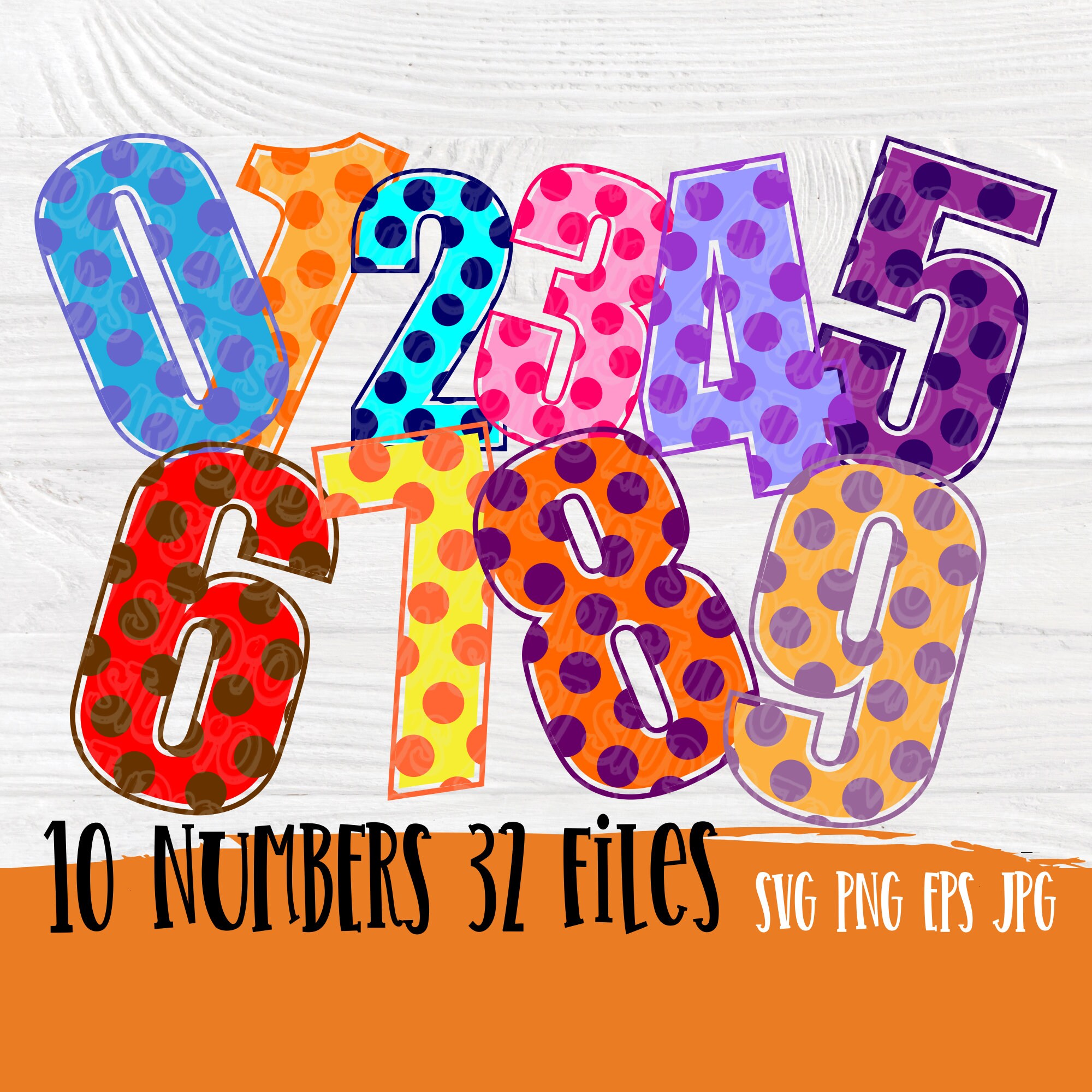 Download Polka dot numbers SVG | Printable numbers | Polka dot svg ...