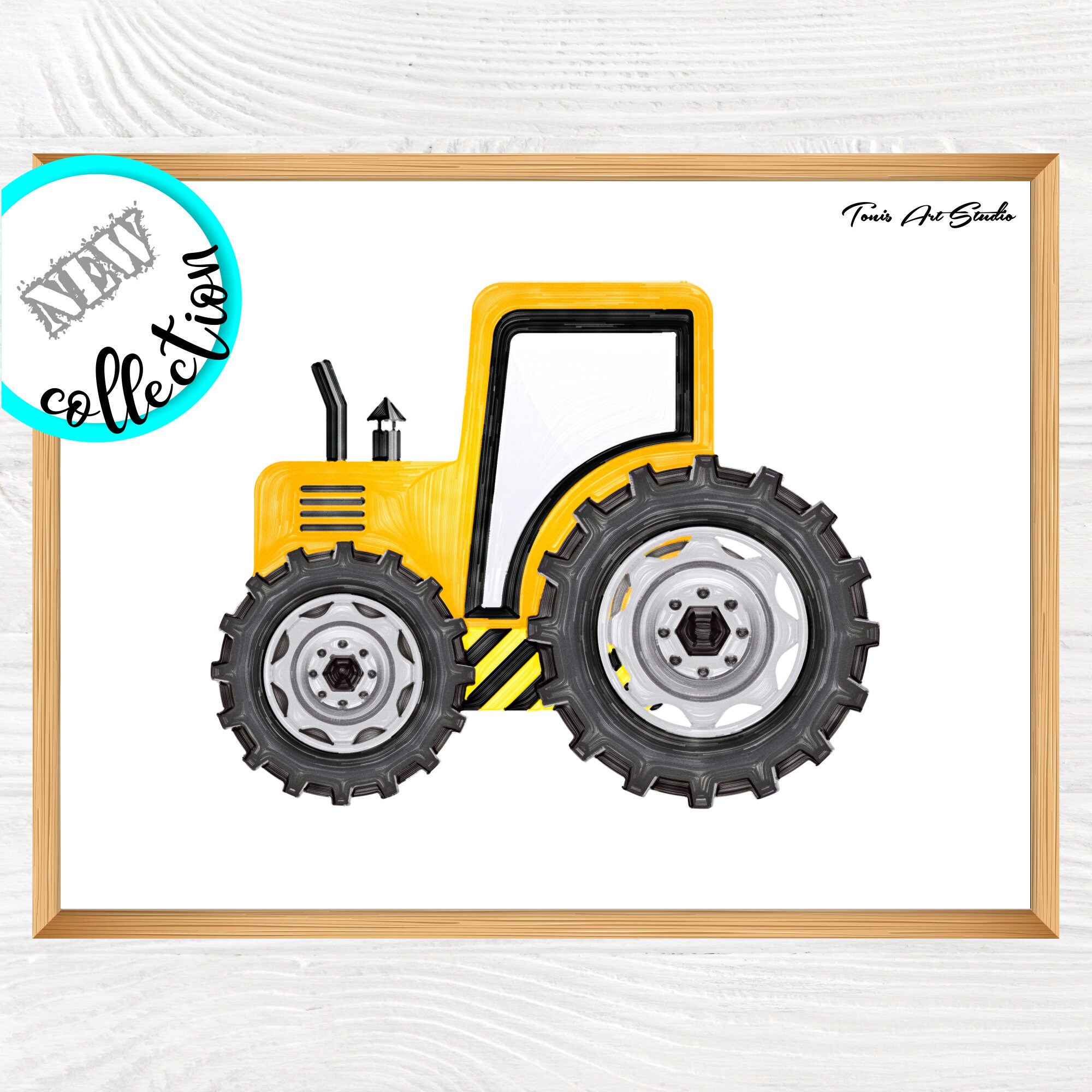 Tractor Print Tractor Nursery Transportation Decor Little Etsy