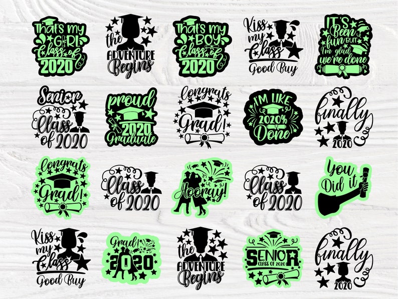 Download Graduation SVG Bundle Class of 2020 Senior 2020 | Etsy