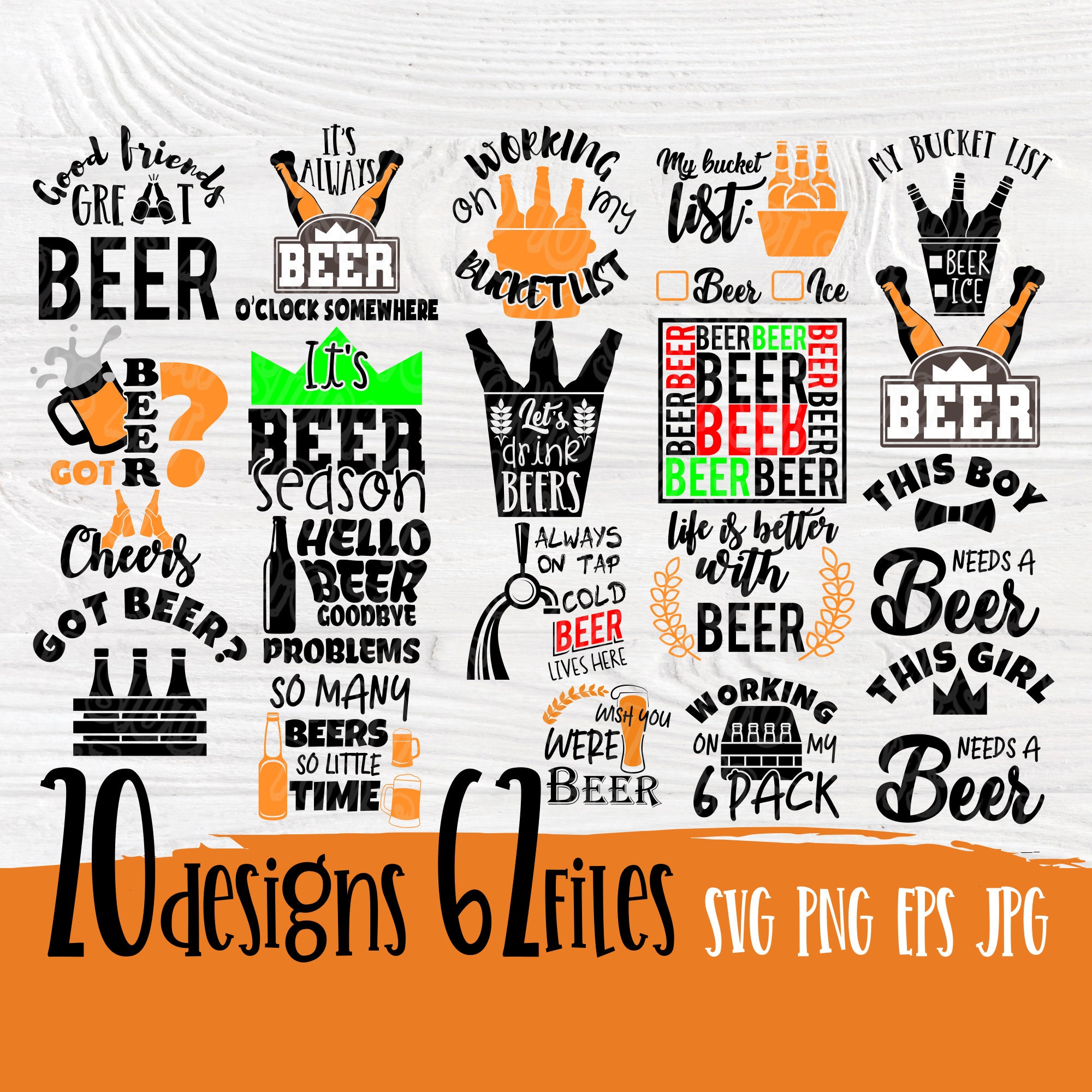 Download Beer SVG | Beer bundle SVG | Beer silhouette | Beers svg ...