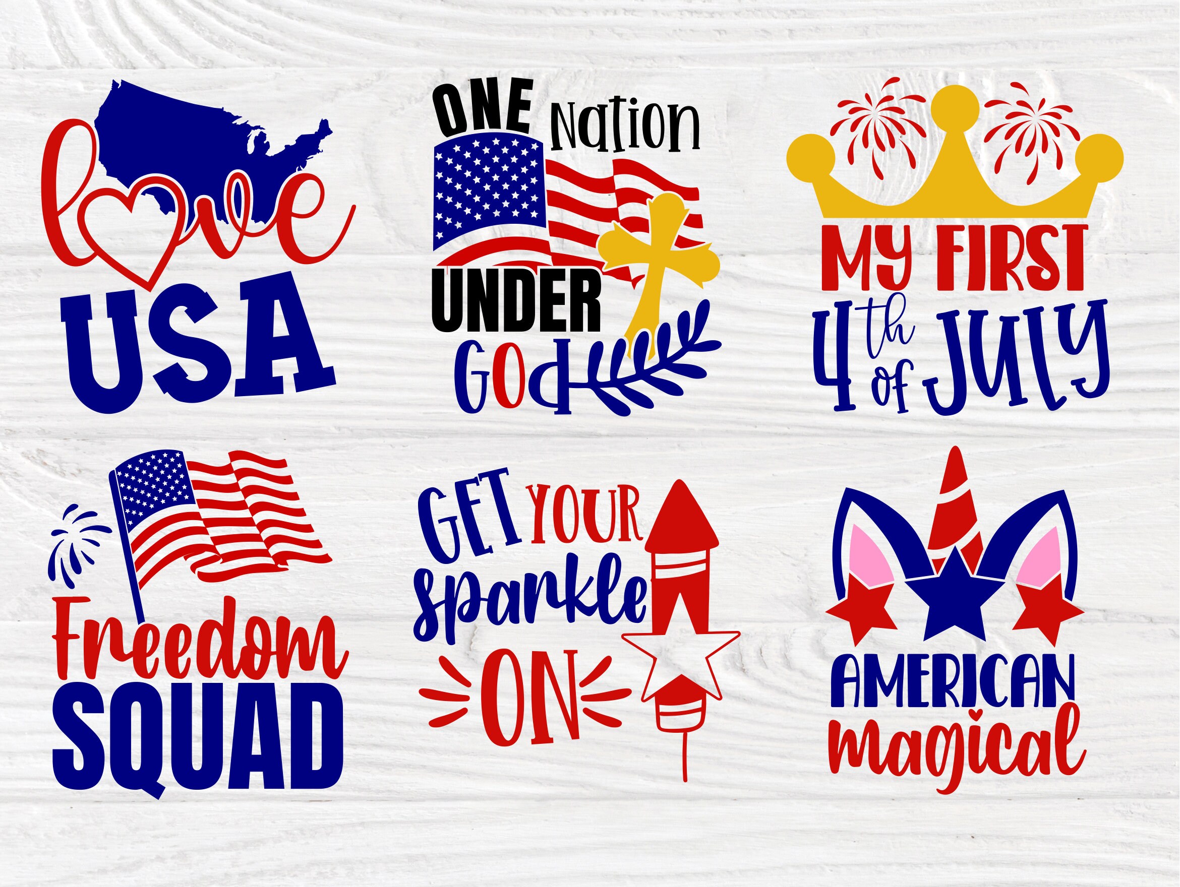 Download 4th of July SVG Bundle, Love USA SVG Cut Files