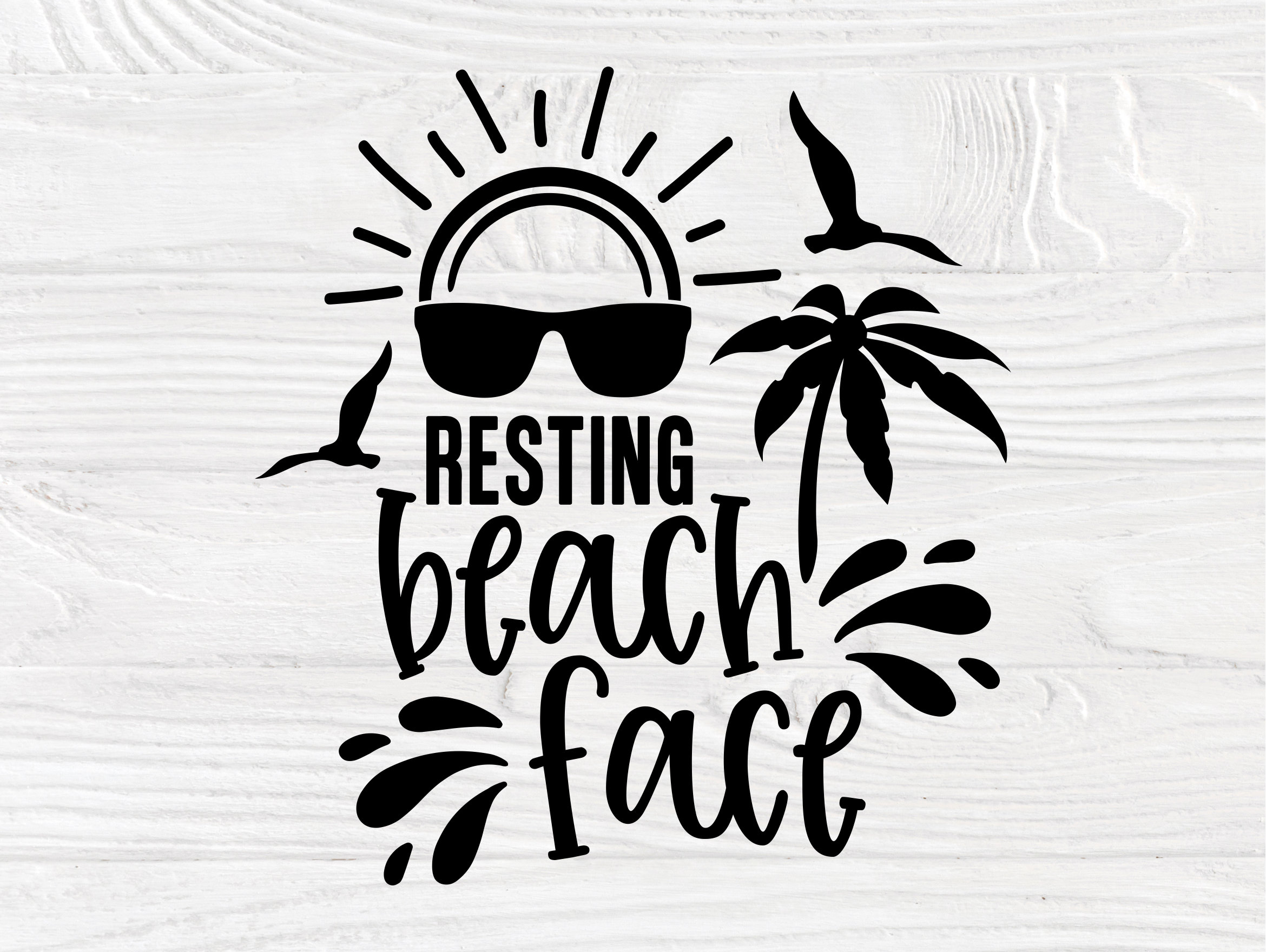 resting beach face svg summer svg vacation shirt