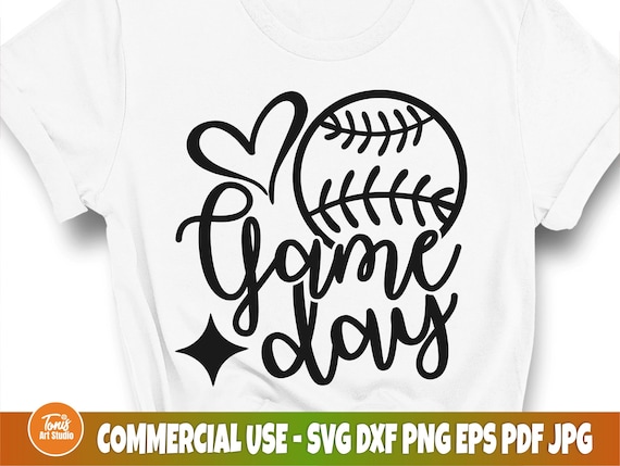 Game Day SVG Cut File, Baseball Svg, Sports Png