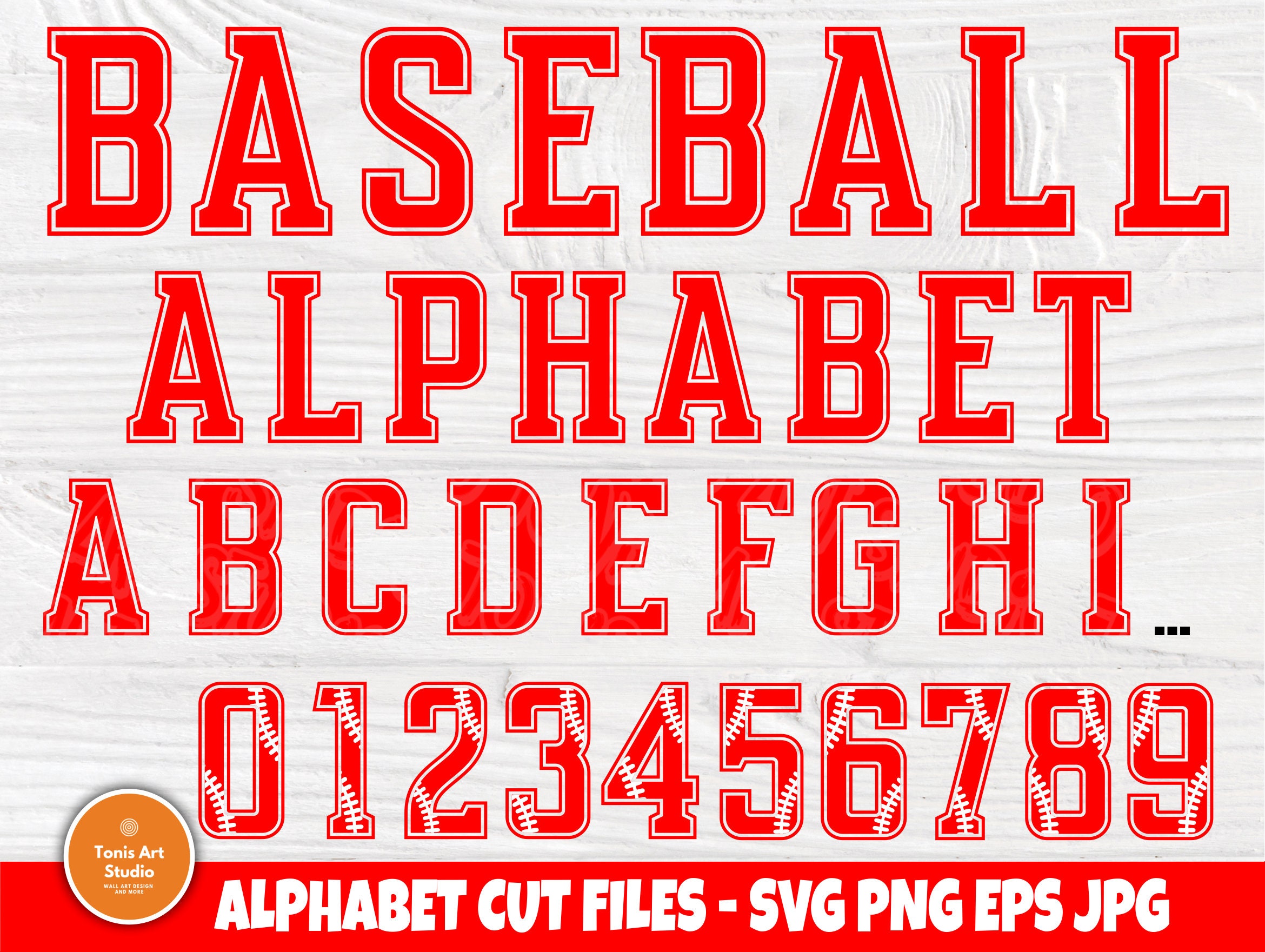 Download Baseball font SVG Cut Files, Letters & Numbers Svg