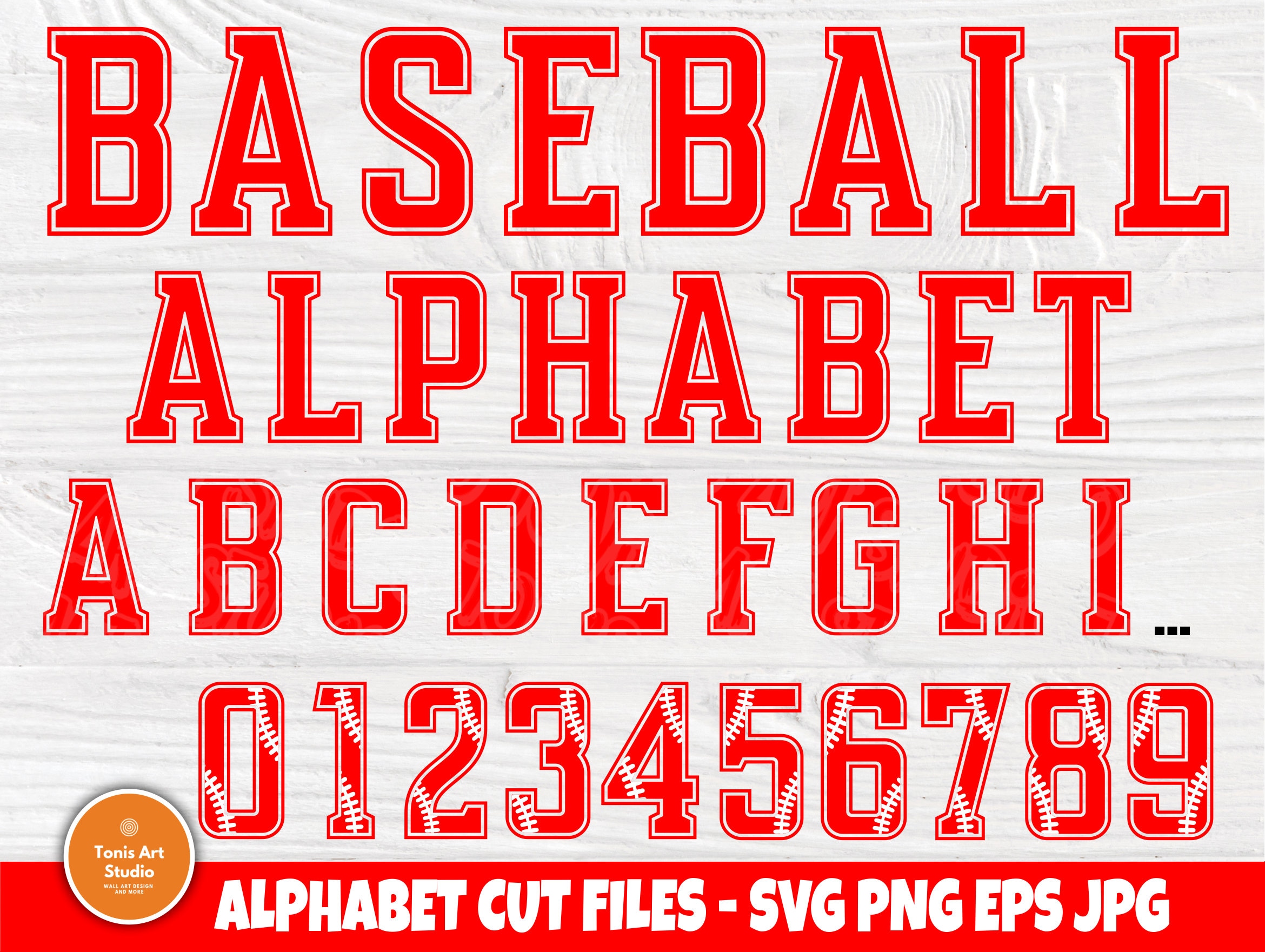 Download Baseball font SVG Cut Files, Letters & Numbers Svg