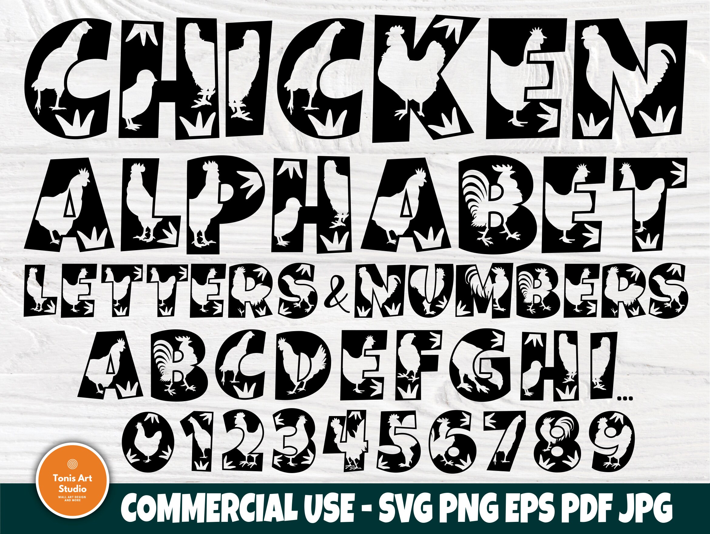 Download Farmhouse Font Svg Chicken Alphabet Chicken Svg Fonts Farmhouse Monogram Svg Files For Cricut And Silhouette Chicken Letters Svg PSD Mockup Templates