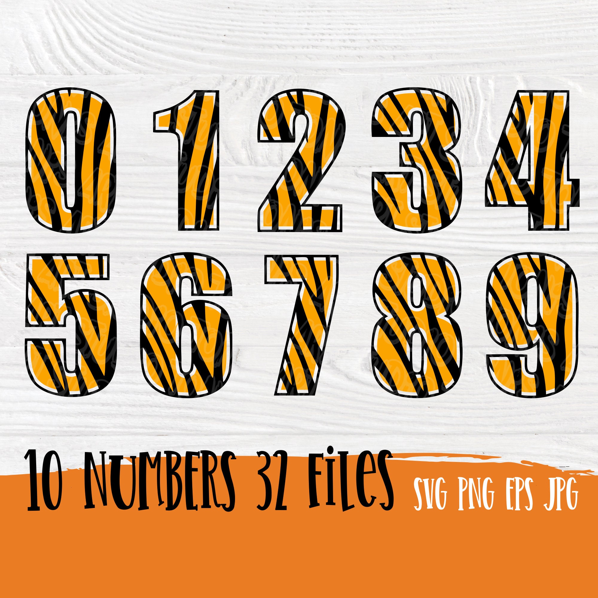 Numbers SVG | Zebra numbers | Number svg | Numbers cut files | Svg
