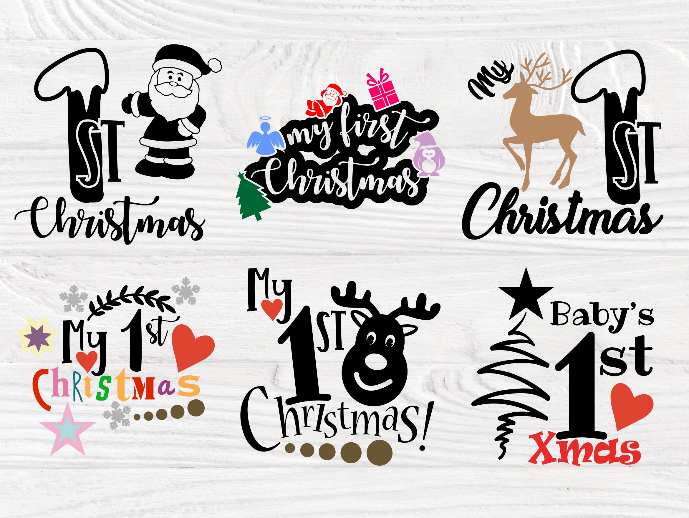 My First Christmas SVG Svg Bundle My 1st Christmas - Etsy