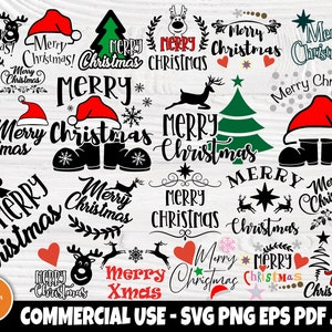 Pacote SVG de Feliz Natal, arquivos Svg para Cricut