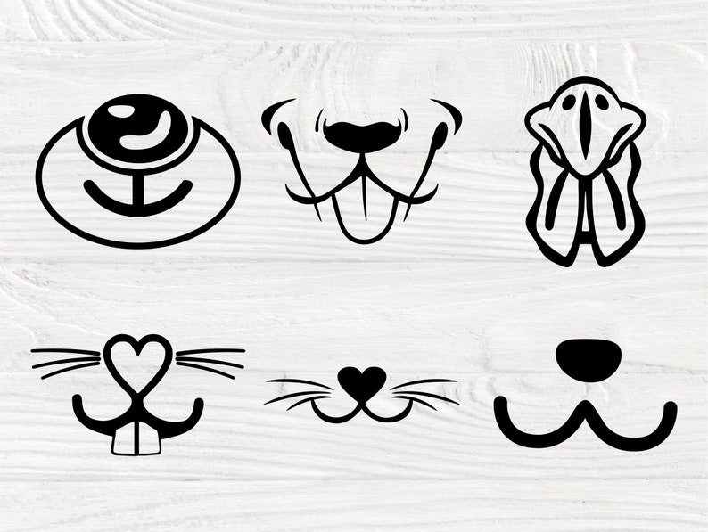 Download Kids Face Masks SVG Bundle Funny Animal Face Mask | Etsy