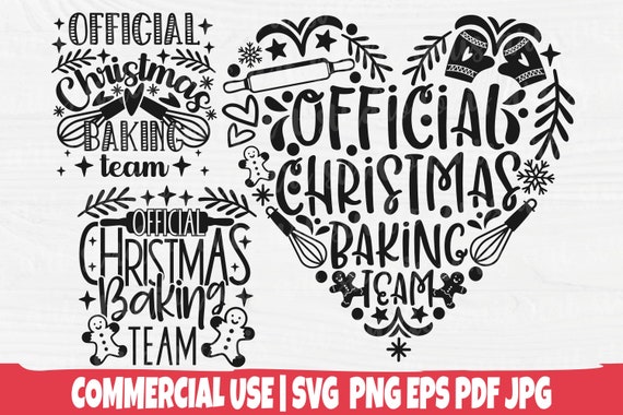 Official Christmas Baking Team SVG - Christmas Svg - Christmas Bake Svg - Baking Crew Svg - Pot Holder Svg - Cut Files - Cricut - Silhouette