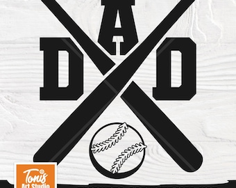 Baseball dad svg - baseball svg cutting files - baseball bat clipart - daddy svg t-shirt design - cricut cut files - digital download