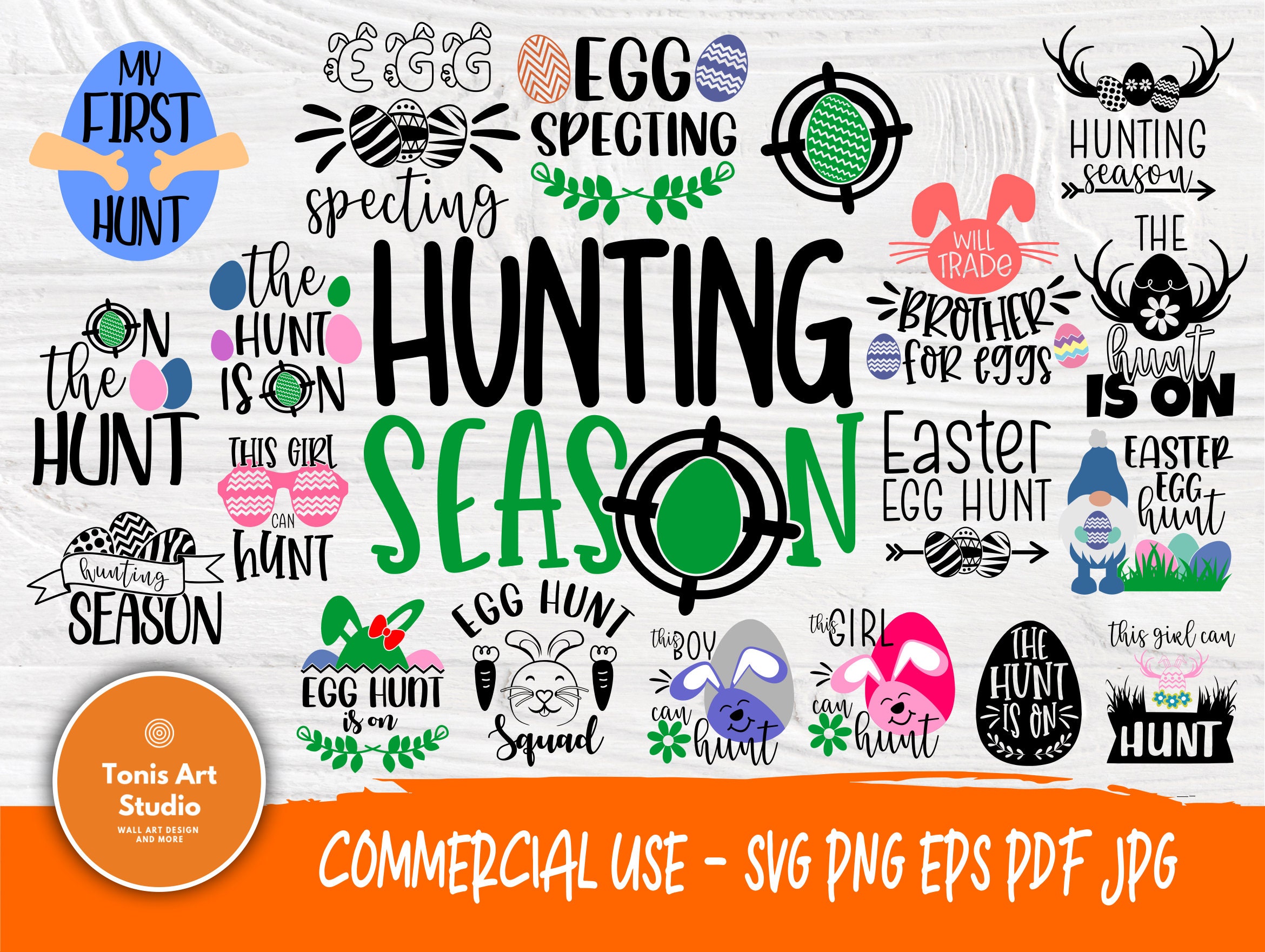 Download Easter SVG, Hunting Egg Season Svg Png Eps Pdf Jpg for Cutting Machines Cricut Cameo, Easter ...
