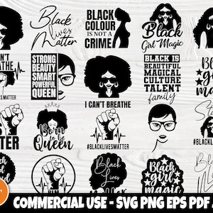 Black Woman SVG Bundle: Afro Magic, BLM Designs (Digital Download)