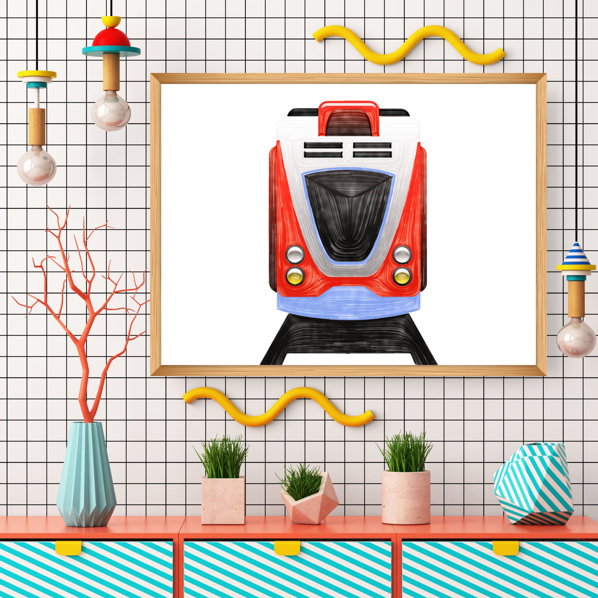 Set of 4 prints, Boys Room Wall Art, Printable Art