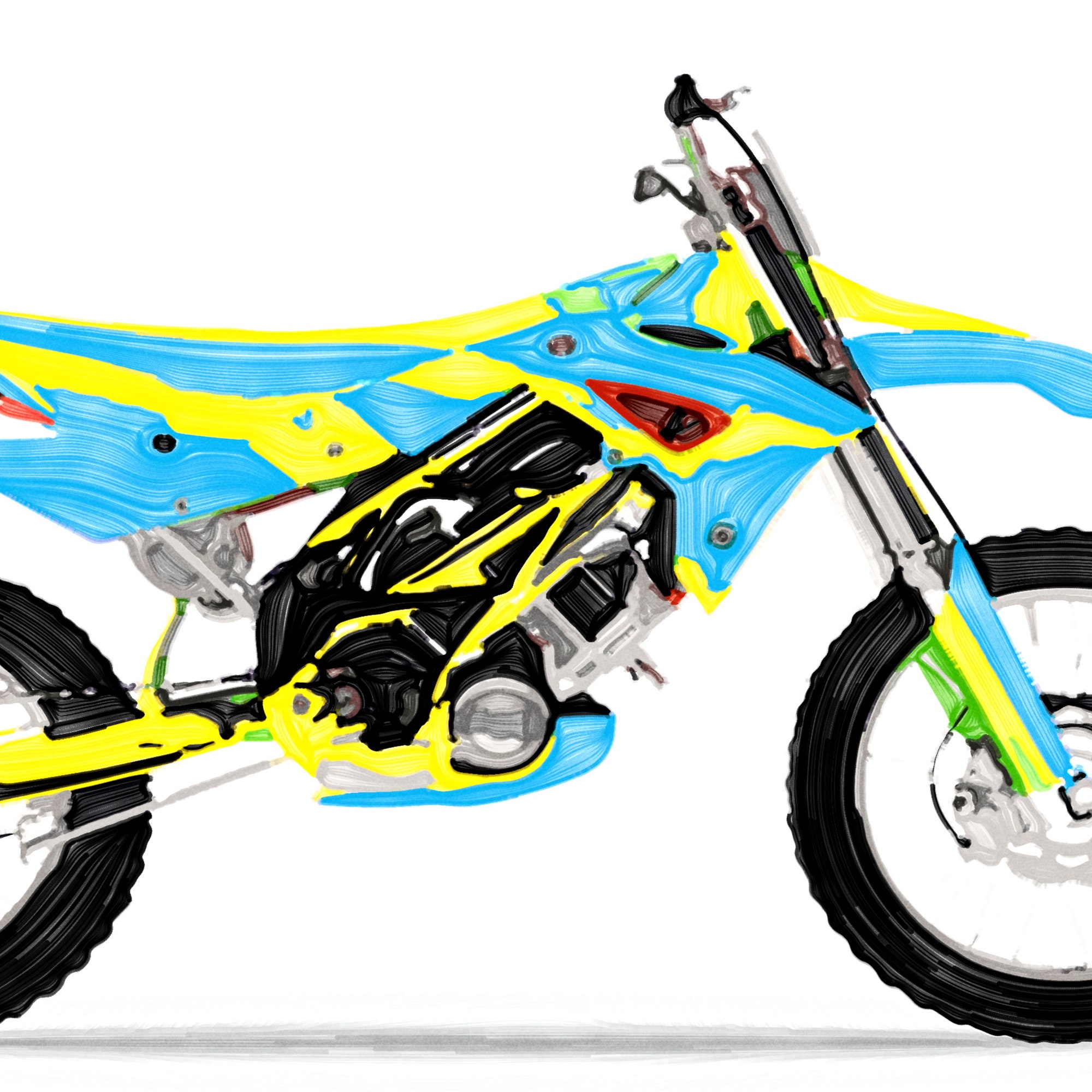 Dirt bike wall art | Transportation art | Motorbike wall art | Boy room