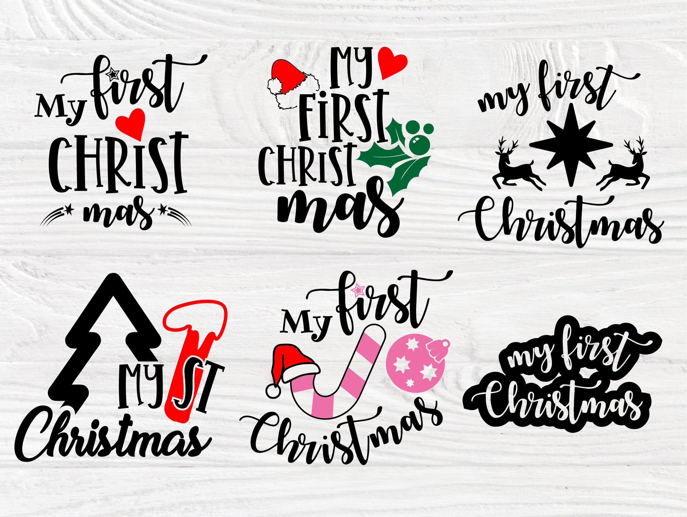 My First Christmas SVG Svg Bundle My 1st Christmas - Etsy