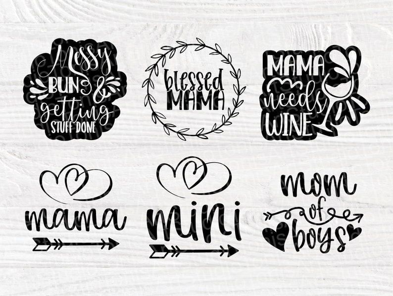 Download Mothers day SVG Bundle Mom Quotes Blessed Mama | Etsy