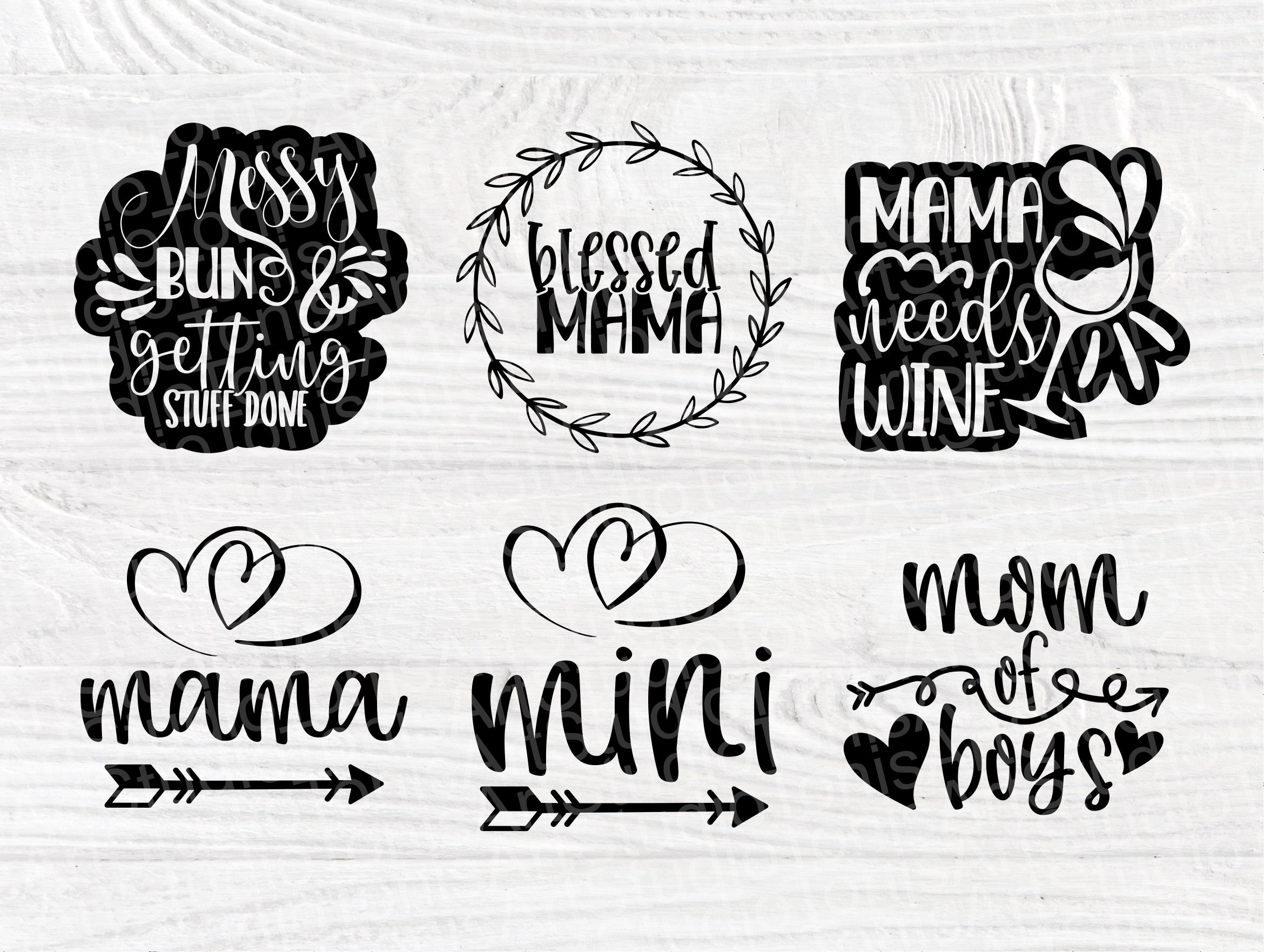 Download Mothers day SVG Bundle, Mom Quotes, Blessed Mama