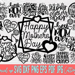 Gelukkige Moederdag SVG, taarttopper Svg, Png, Dxf