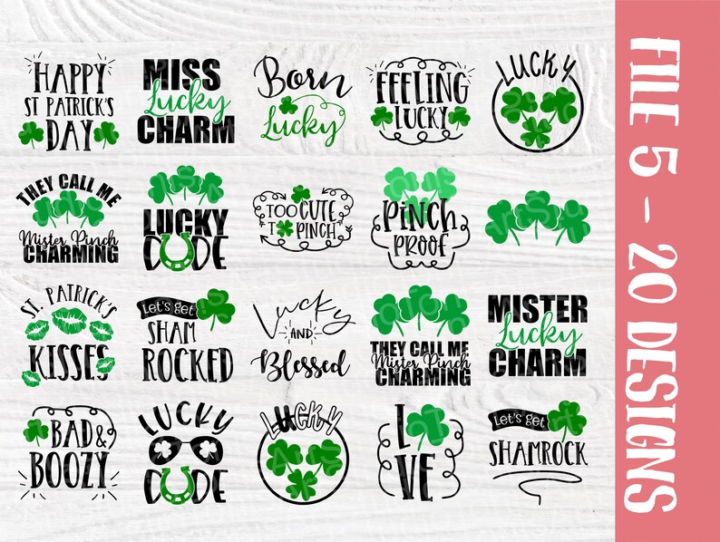 St Patrick's Day SVG Bundle 100 Shirt Designs Funny St | Etsy