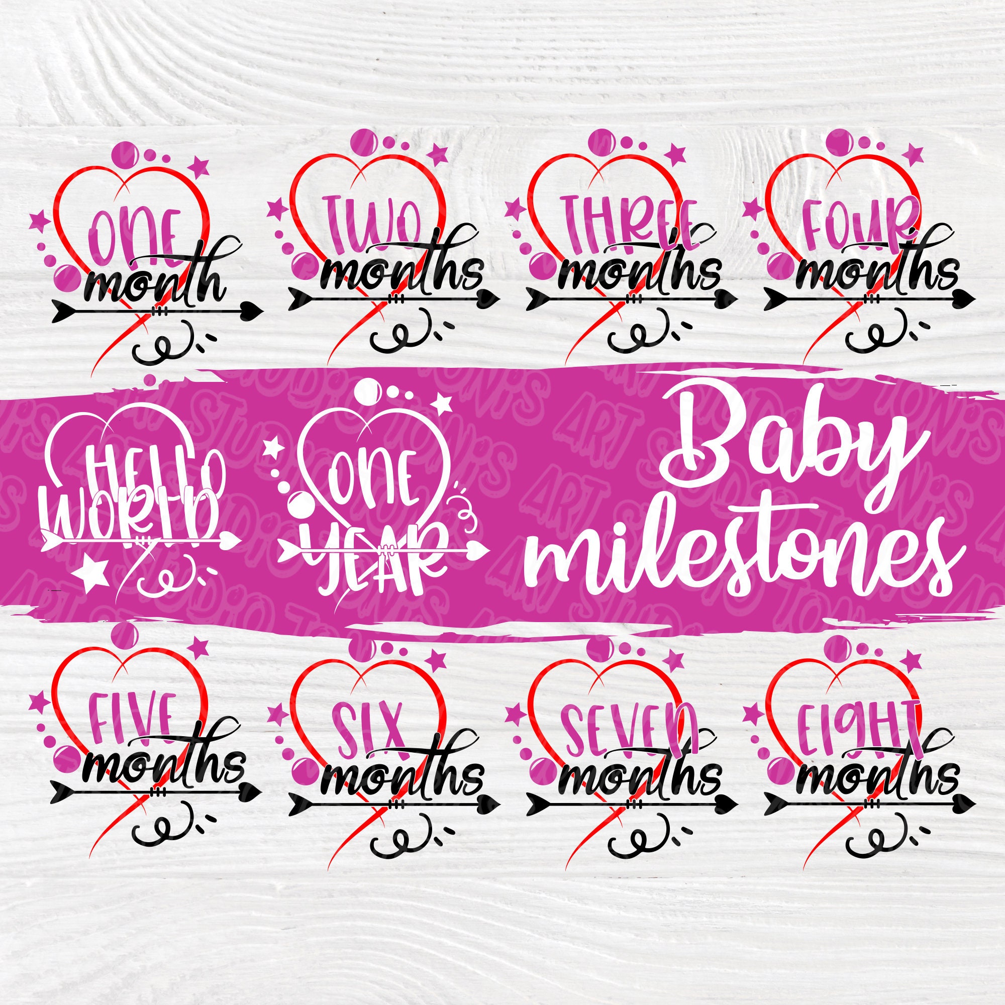 Free Free 175 Baby Monthly Milestone Svg SVG PNG EPS DXF File