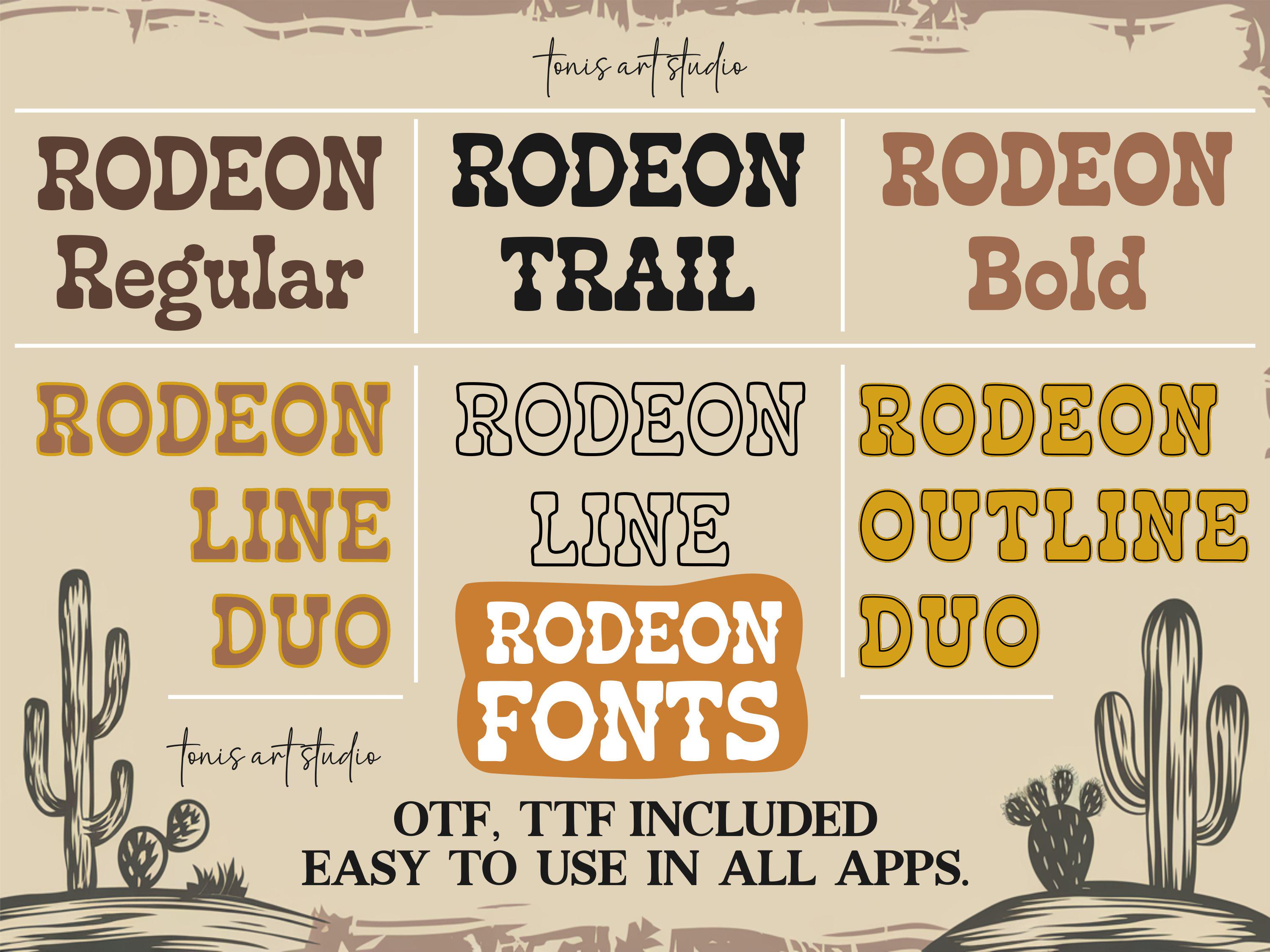 Rodeo Font Bundle: Western Cowboy Fonts for Cricut (OTF, TTF Files) - Etsy