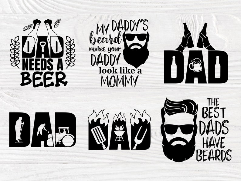 Download Fathers Day Svg Beard Svg Dad Signs Beer Svg | Etsy