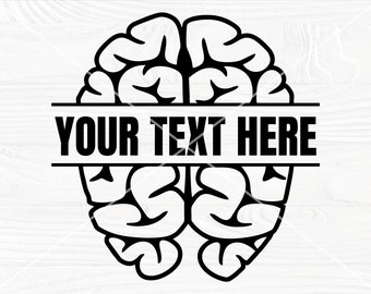 Brain SVG cut file, Brain silhouette svg, Brain outline svg, Brain vector