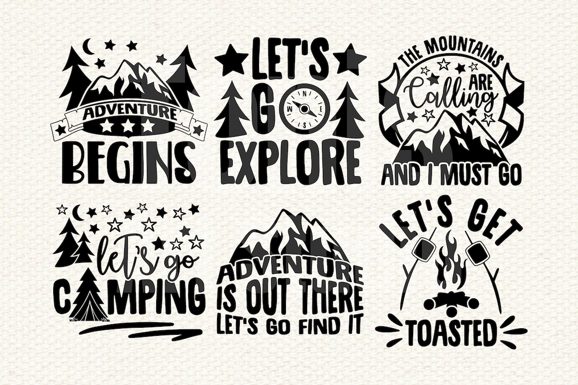 Download Camping SVG Bundle Svg Cut Files Commercial Use | Etsy