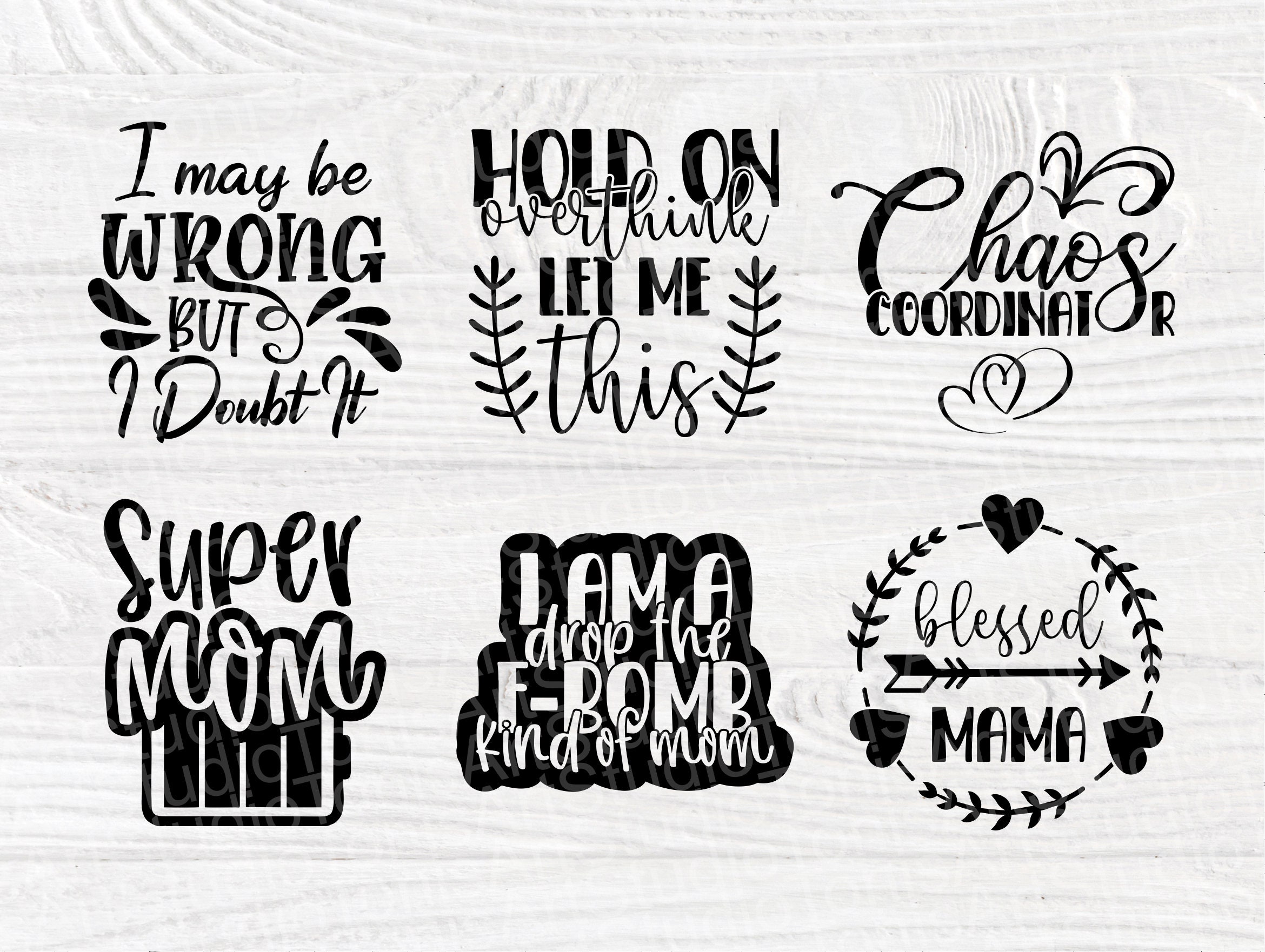 Download Mothers day SVG Bundle, Mom Quotes, Blessed Mama