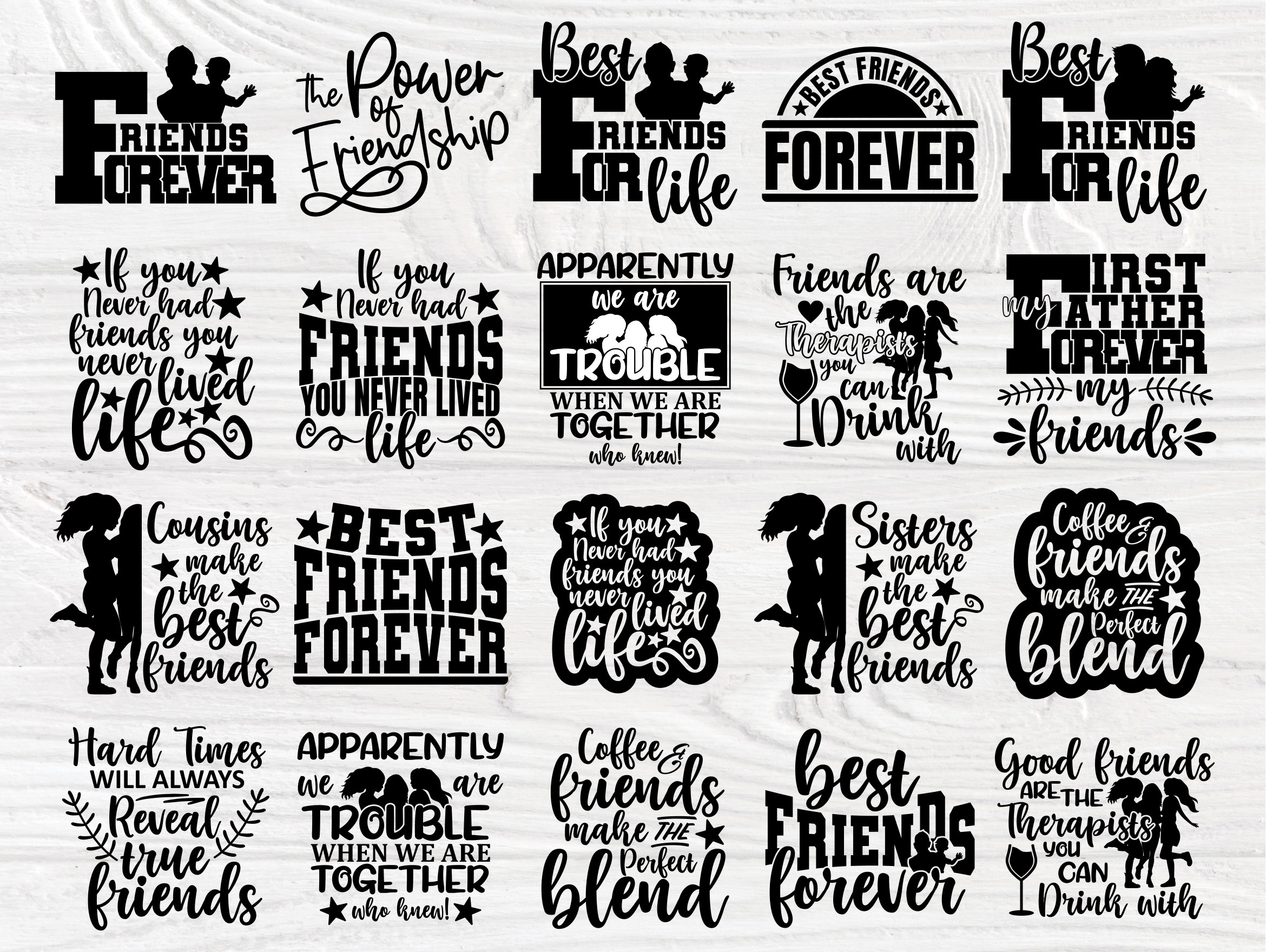 Download Friends SVG Bundle, Friendship Svg, Shirt Designs