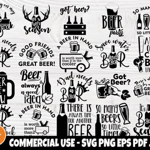 Citations de bière SVG | Lot svg bière | Bière des cliparts | Silhouette de bière | Fichiers coupés bière | Fichiers de découpe pour les artisans | Signe de la bière svg | Alcool svg