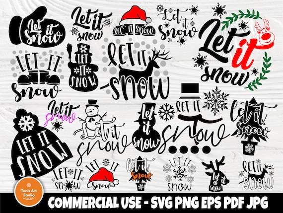 Download Let It Snow Svg Bundle Winter Svg Christmas Svg Etsy
