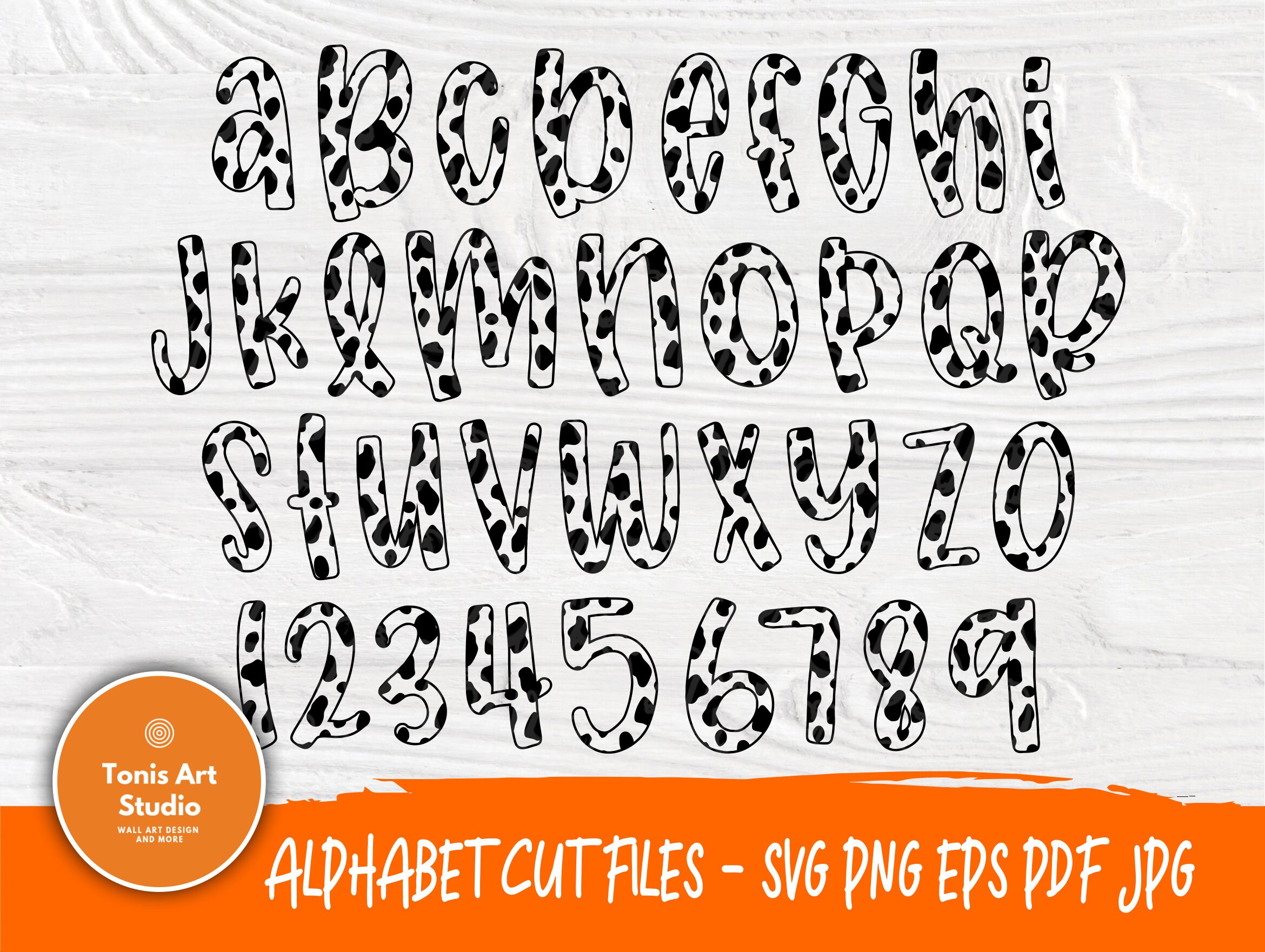 Dalmatian Font SVG 101 Dalmatian Alphabet Svg | Etsy