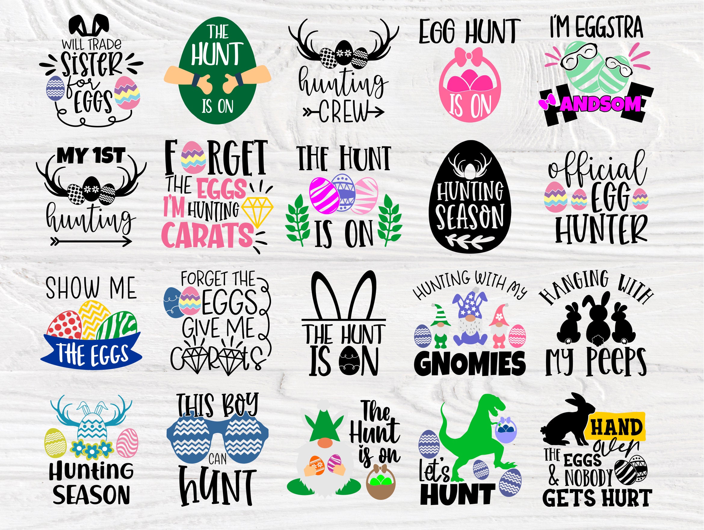 Download Easter SVG Bundle, Easter Egg Svg, Quotes and Signs, Kids Easter Svg, Hunting Season Svg, The ...