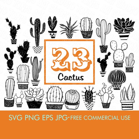 Download Free Cactus Svg Cactus Bundle Svg Cactus Silhouette Cactus Etsy SVG Cut Files