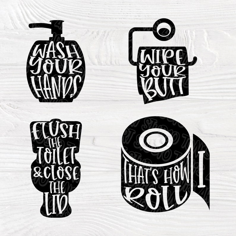Download Bathroom SVG Bathroom Quotes Svg Bundle Wash your hands | Etsy