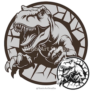 T-Rex SVG, T-Rex Scratch Svg, Tyrannosaurus Rex, Dinosaur Clipart, Png, Dino Head Cut File, Jurassic Svg, Trex Outline Svg