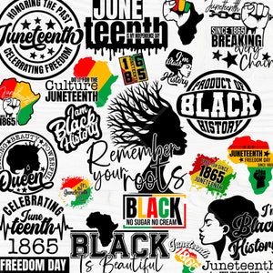 Black History SVG Bundle, Black History Zitate, Juneteenth Sprüche, Black History Svg, Png, Dxf, Afro Quotes, 20 T-Shirt Digitale Designs
