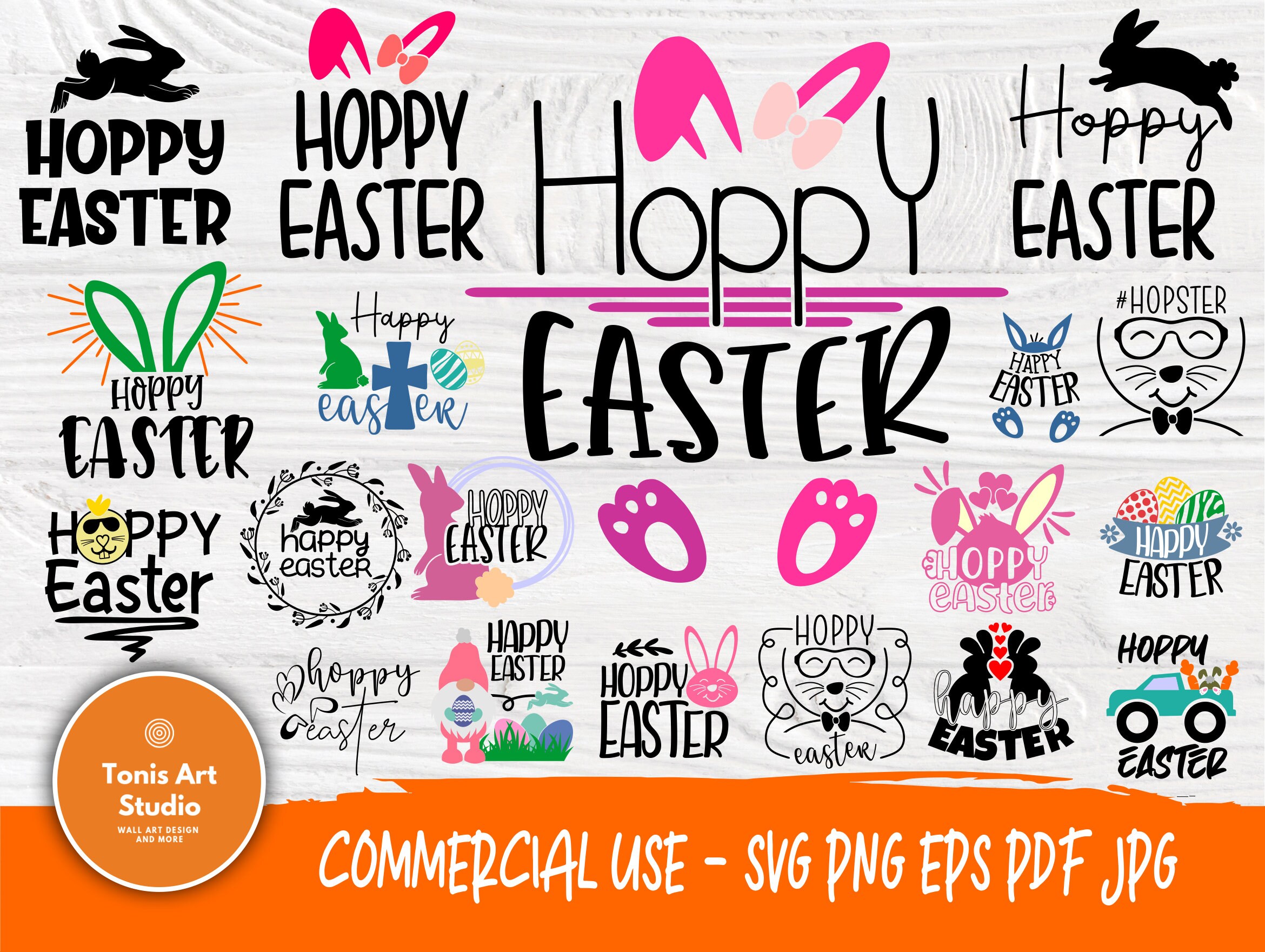 Hoppy Easter SVG, Easter Svg Png Eps Pdf Jpg Files for Cutting Machines Hoppy Easter SVG, Easter Svg Png Eps Pdf Jpg Files for Cutting Machines