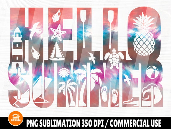 Hello Summer PNG Sublimation, Summer Shirt, Beach Life Design