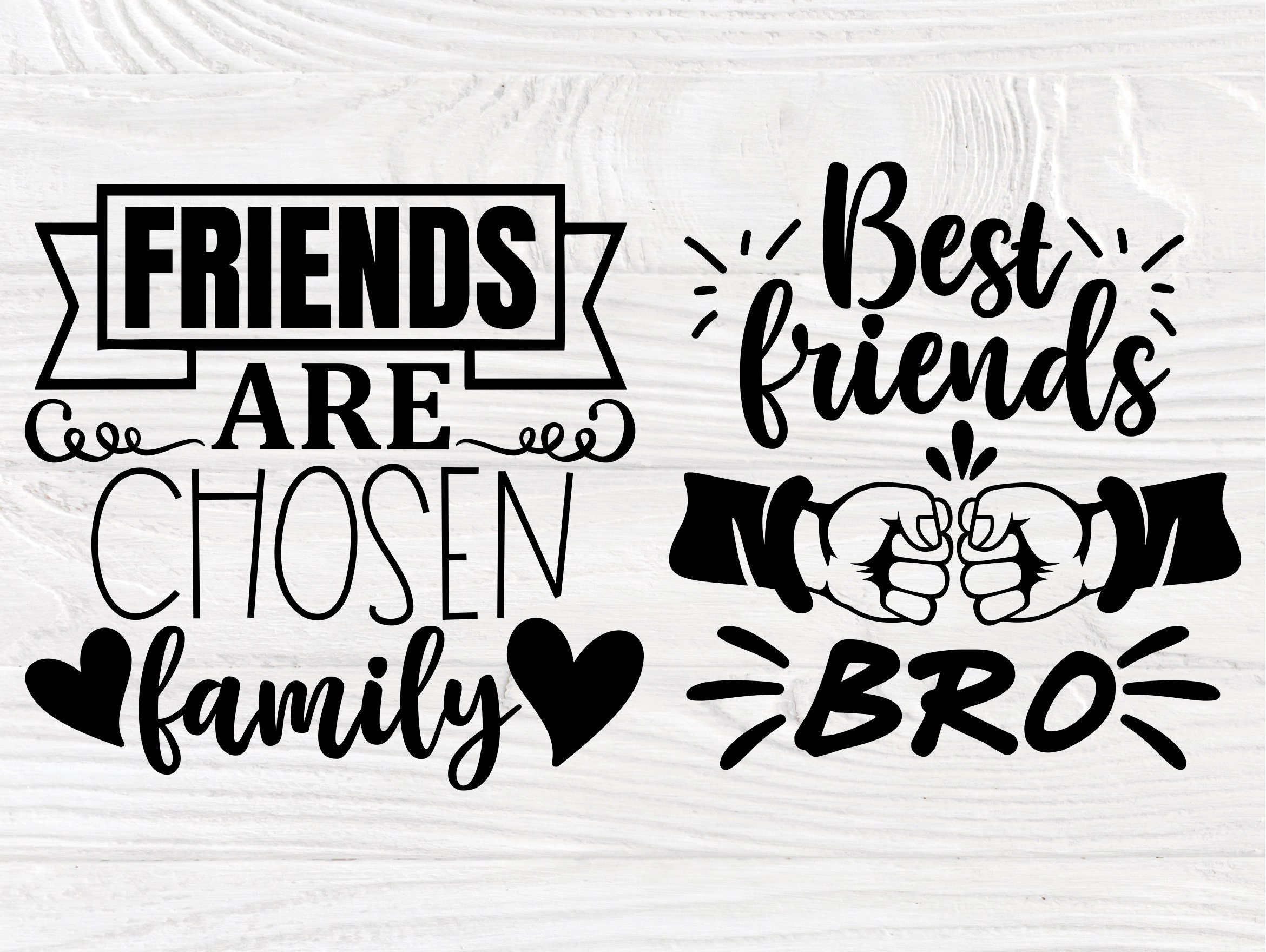 Download Best Friends Signs SVG Bundle, Friendship Quotes