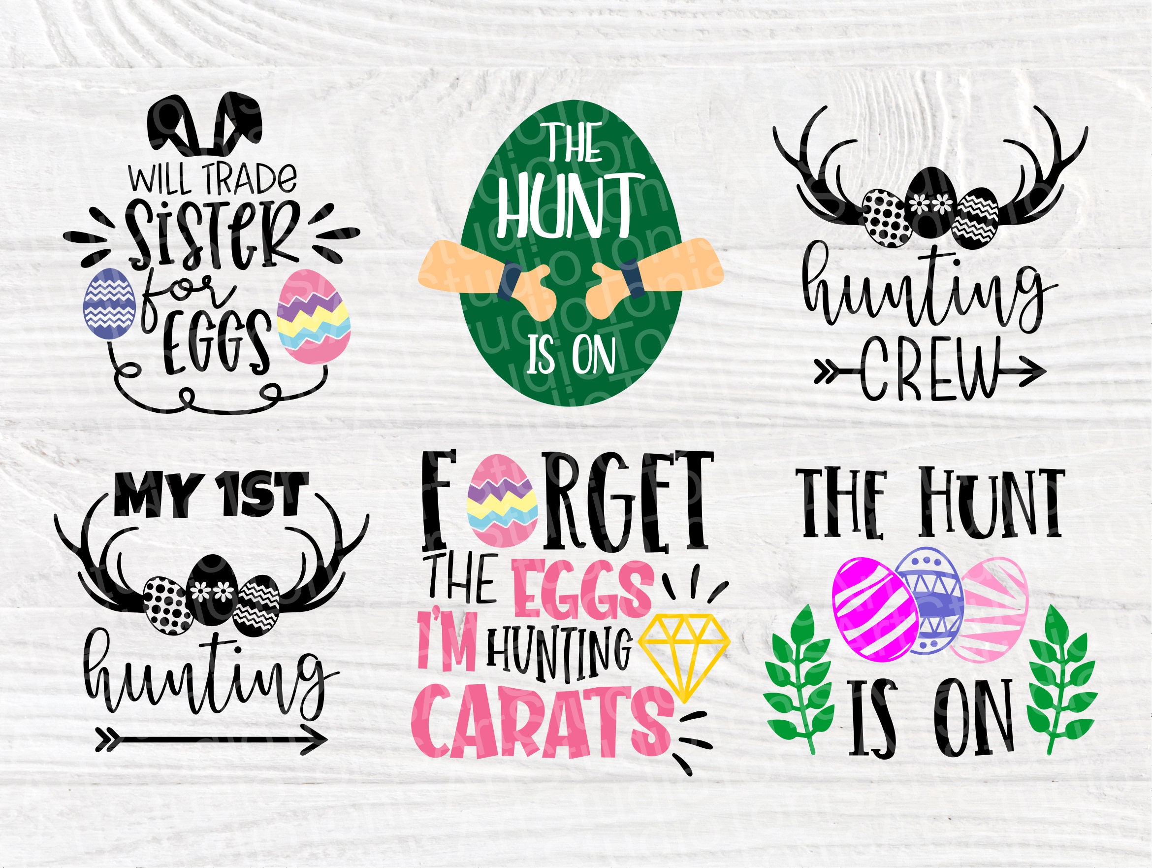 Easter SVG Bundle Easter Egg Svg Quotes and Signs Kids | Etsy