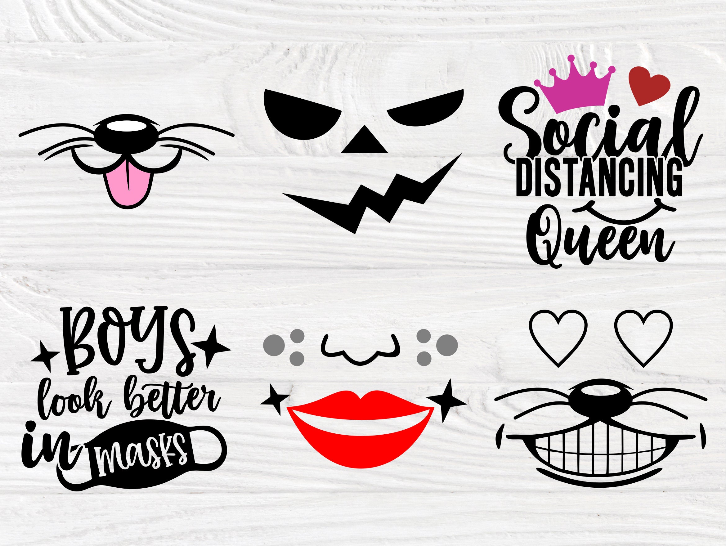 svg face quotes masks cut