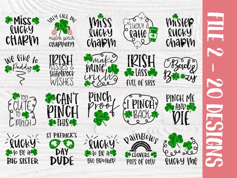 Download St Patrick's Day SVG Bundle 100 Shirt Designs Funny St | Etsy